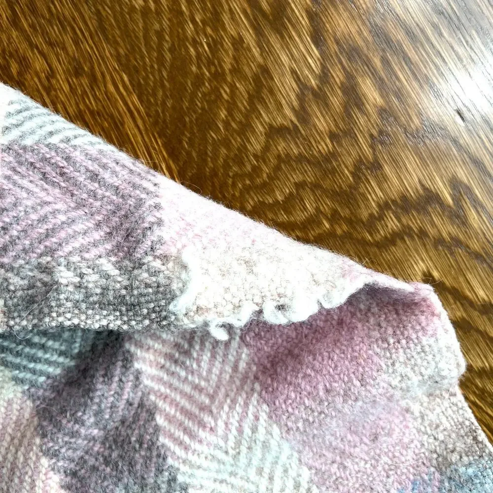 Vintage pastel colors wool blanket throw